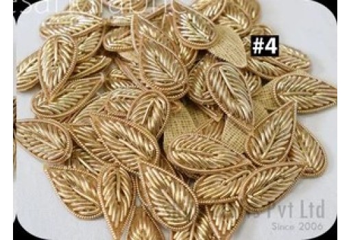100 Handmade Appliques Handcrafted Beaded Patches Appliques Crafting Supply Leaf Embroidered Indian Sewing Thread Dresses Patches